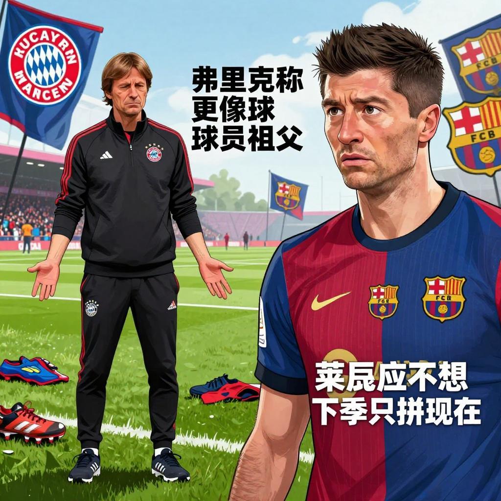 祖孙间的足球传承：从弗里克与莱万的微妙时刻看现代足球的忠诚与变迁