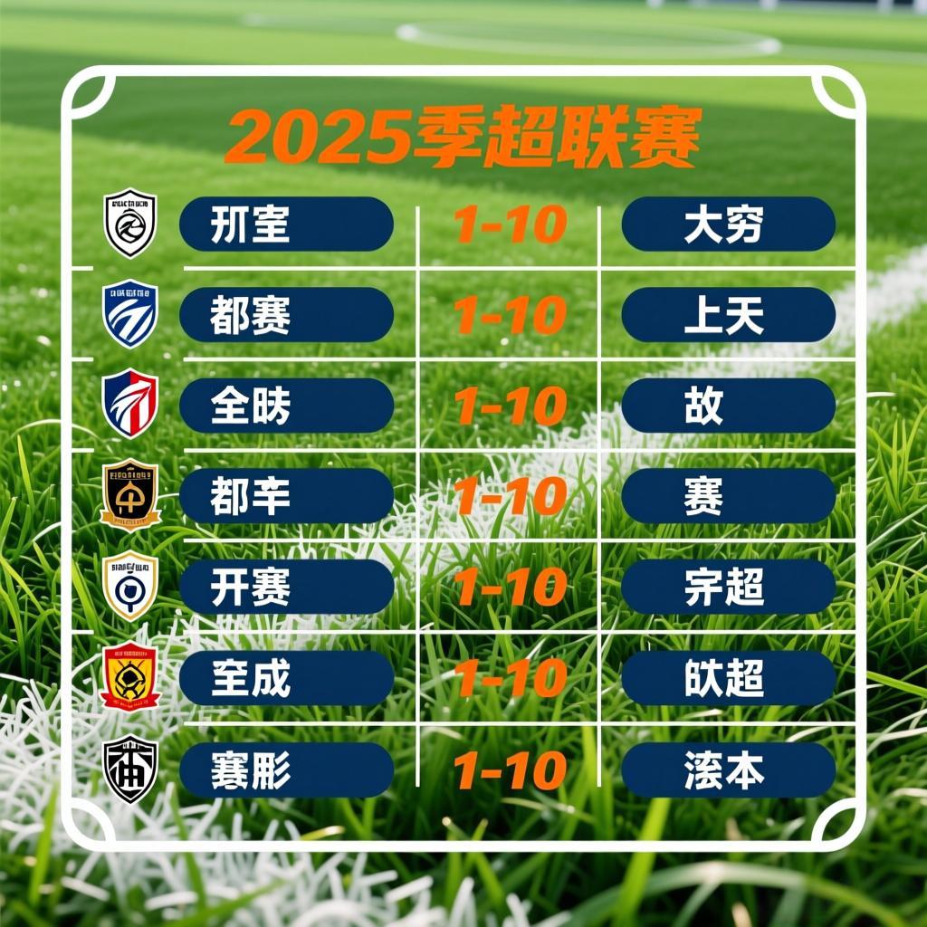 中超联赛2025赛季赛程表：新格局下的绿茵征程